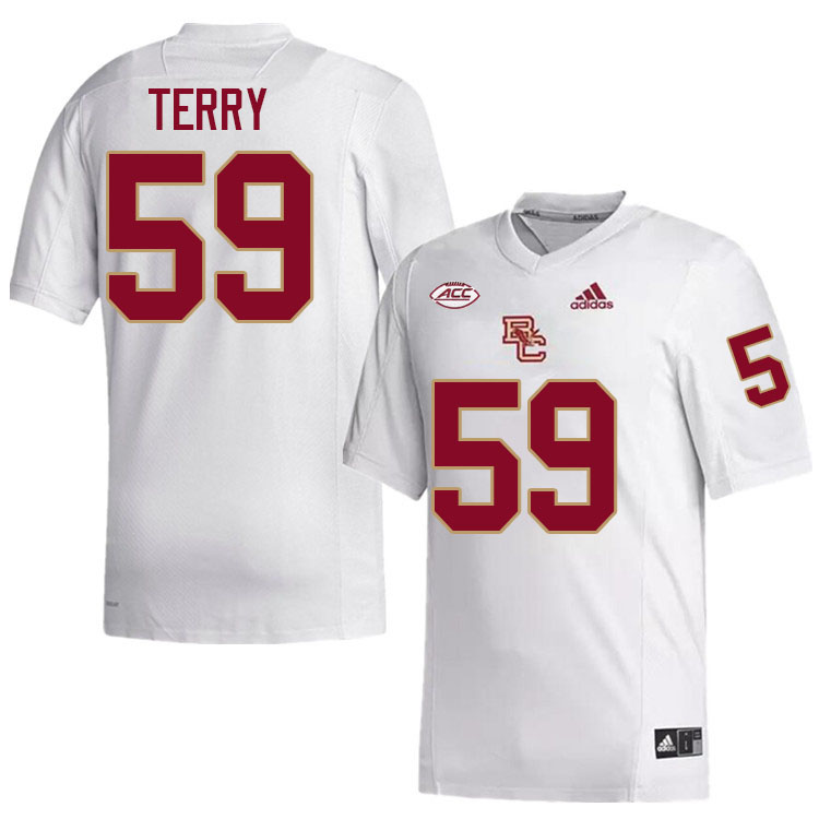 Boston College Eagles #59 Regen Terry College Football Jerseys Stitched-White